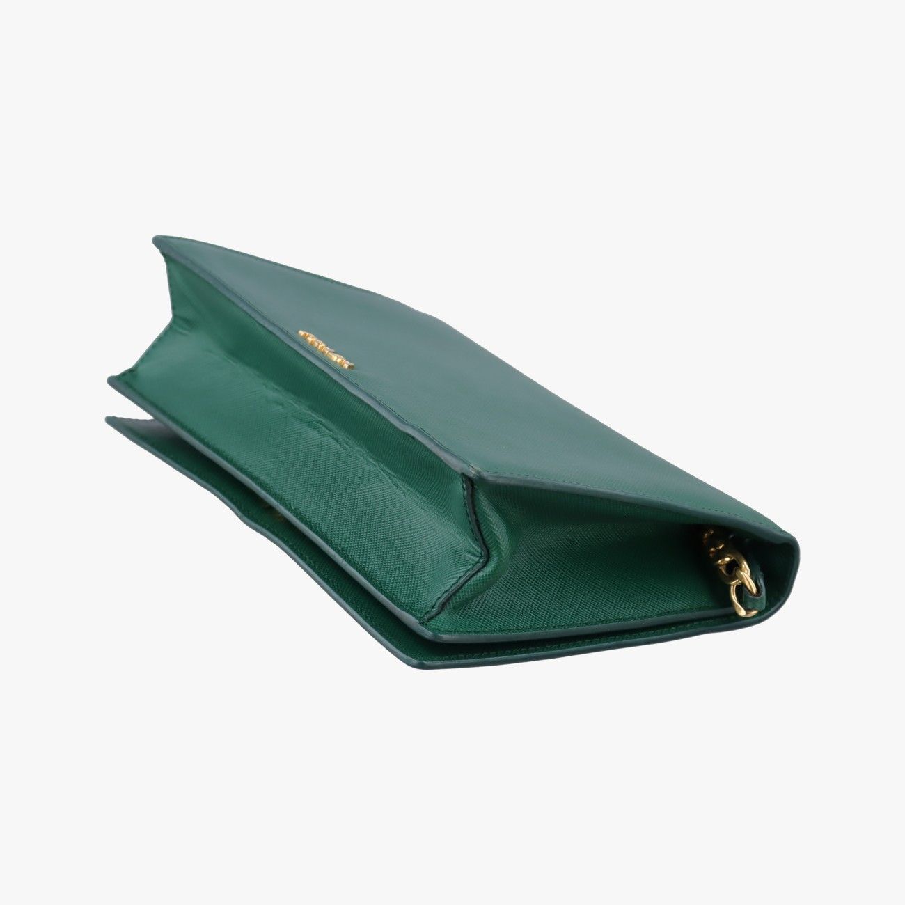 Prada Koror Chain Green Saffiano Leather 25 — view 6