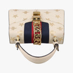 Gucci Sylvie White Leather Shoulder Bag — view 8