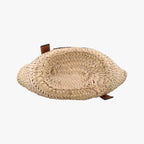 Loewe Basket Beige Brown Leather Raffia — view 3