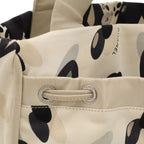 Chanel Tote Shoulder Bag All Over Print Canvas Leather Ivory Black Gray Silver — view 8