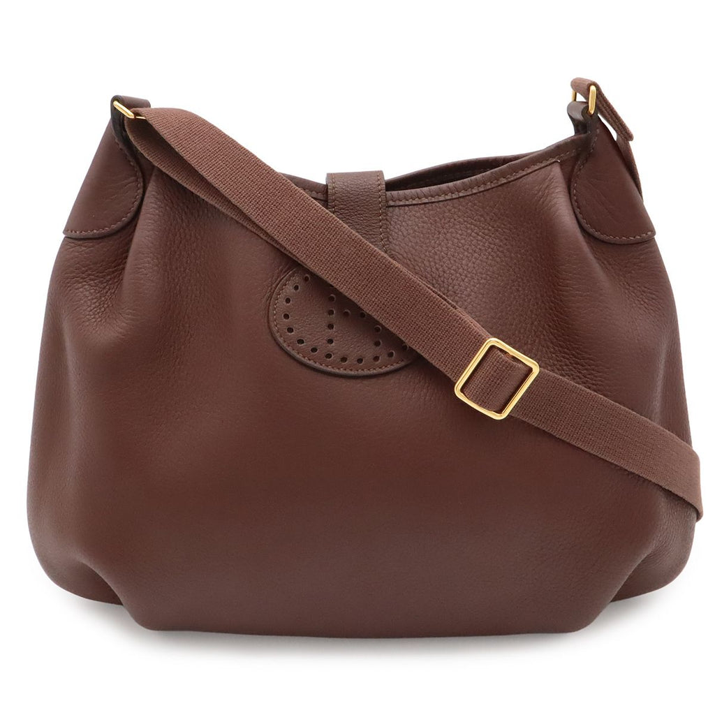 Hermes Rodeo 2 de Shoulder Bag Pochette Crossbody Togo Leather Bordeaux