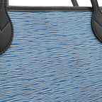 Louis Vuitton Epi Denim Neverfull MM Tote Shoulder Bag Leather Blue Pouch — view 8