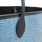 Louis Vuitton Epi Denim Neverfull MM Tote Shoulder Bag Leather Blue Pouch — view 7