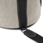 Hermes Sac Marine Receif MM Shoulder Bag Drawstring Toile H Leather Light Gray — view 6