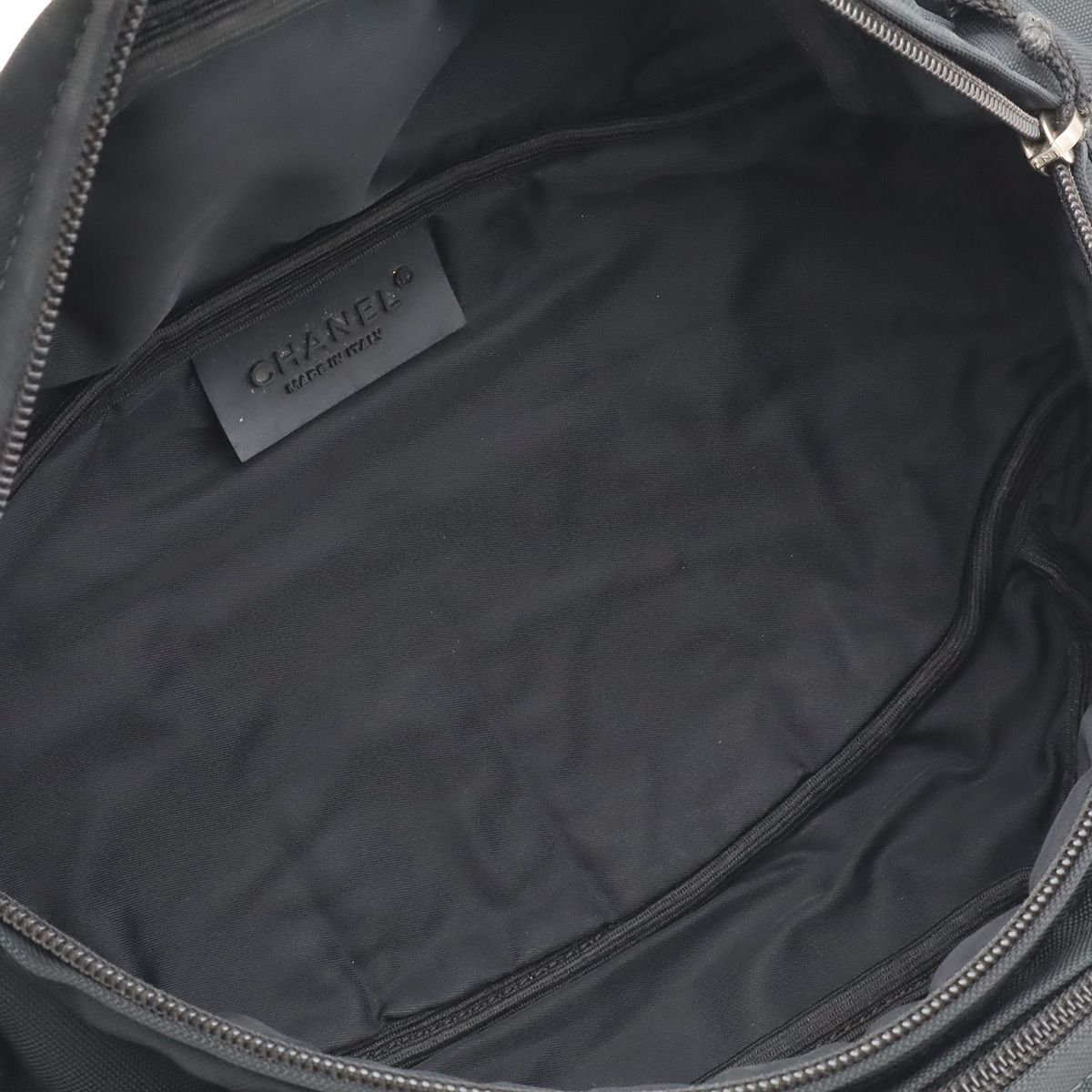 Chanel Sports Line CC Logo Waist Pouch Bag Nylon Canvas Black — view 7
