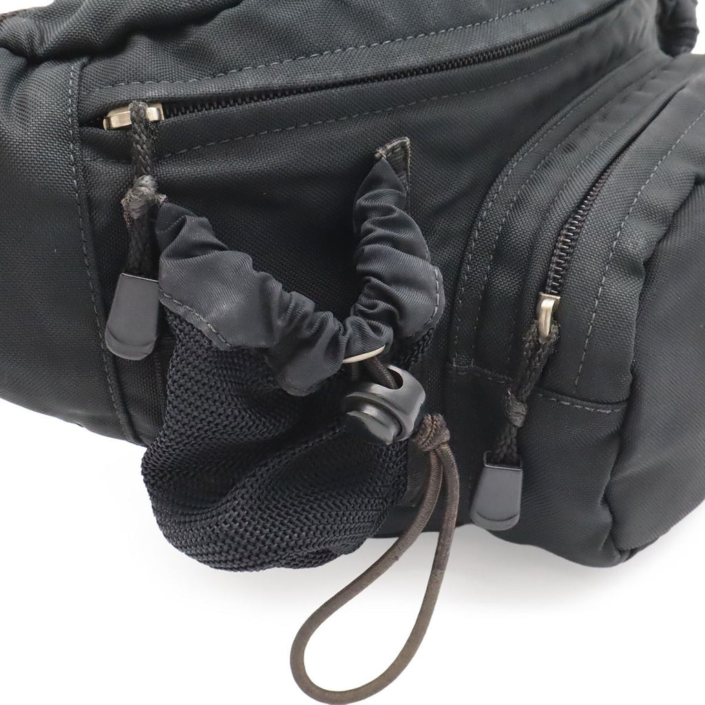 Chanel Sports Line CC Logo Waist Pouch Bag Nylon Canvas Black — view 6