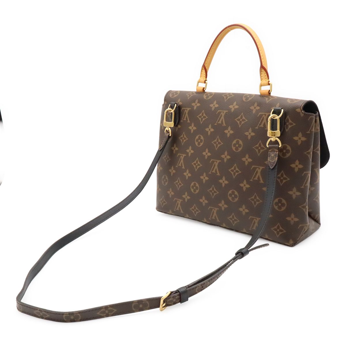 Louis Vuitton Monogram Marignan 2-Way Shoulder Bag Crossbody Leather Noir Black — view 2