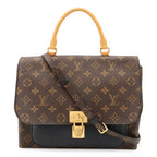 Louis Vuitton Monogram Marignan 2-Way Shoulder Bag Crossbody Leather Noir Black