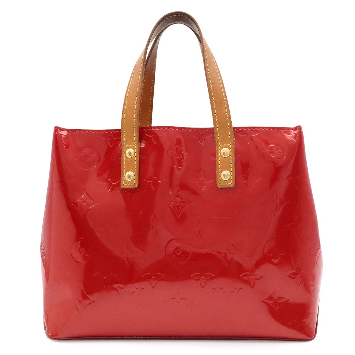 Louis Vuitton Monogram Vernis Reade PM Handbag Mini Tote Patent Leather Pomme