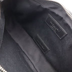 Saint Laurent Paris Exclusive Double Zip Clutch Grooming Case Leather Black — view 8