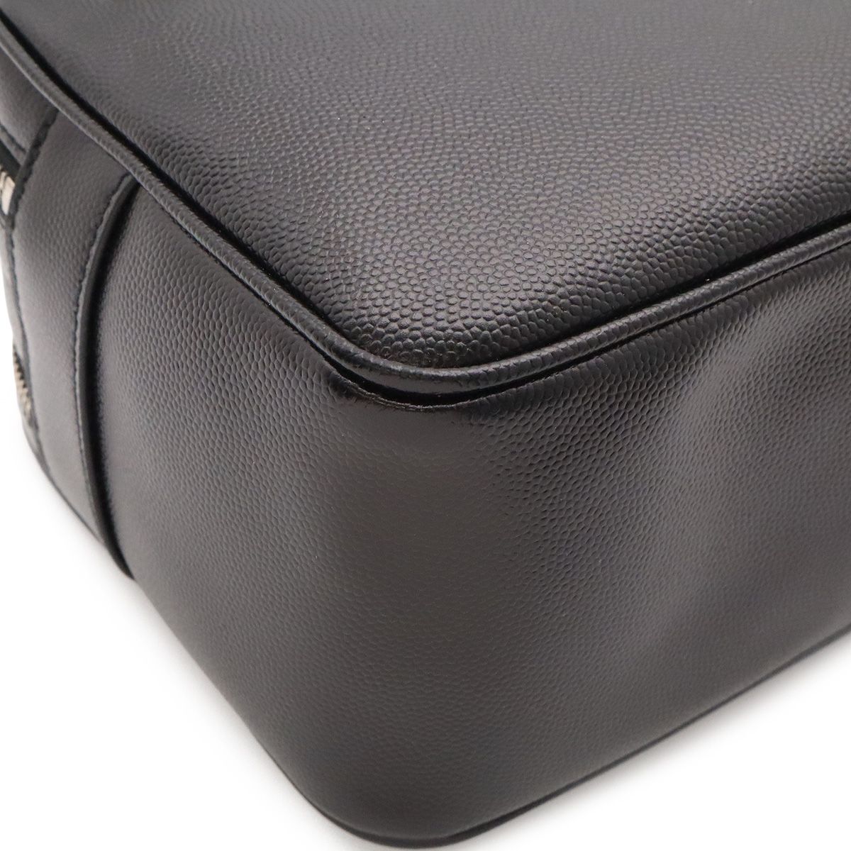 Saint Laurent Paris Exclusive Double Zip Clutch Grooming Case Leather Black — view 3
