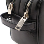 Saint Laurent Paris Exclusive Double Zip Clutch Grooming Case Leather Black — view 5