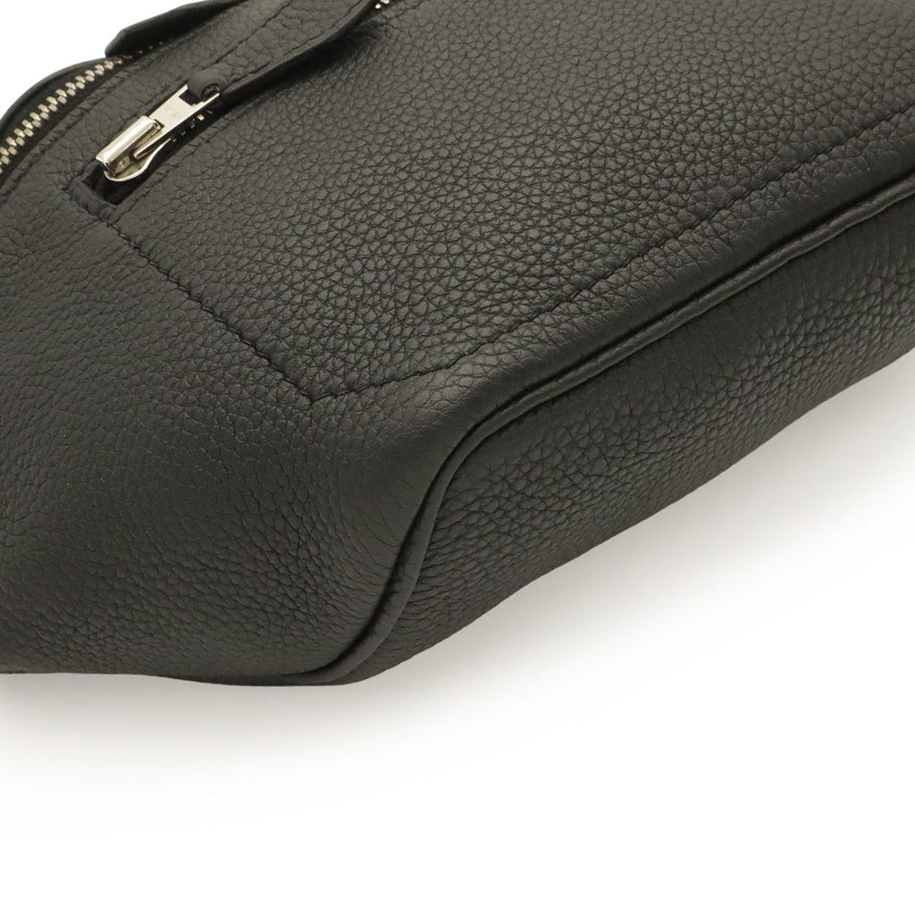 Hermes City Slide Cross PM Belt Bag Togo Leather Black Silver — view 3