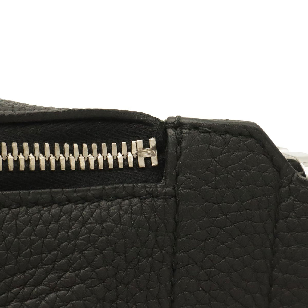 Hermes City Slide Cross PM Belt Bag Togo Leather Black Silver — view 6
