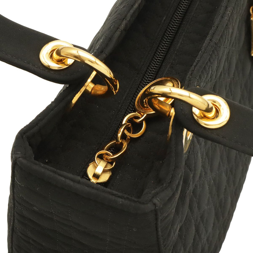 Dior Lady Cannage Medium Tote Bag Nylon Black Gold — view 5