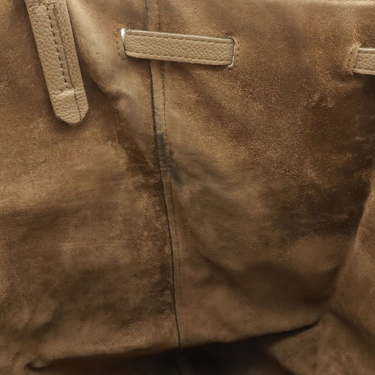 Celine Cabas Phantom Medium Belt Tote Shoulder Bag Leather Greige — view 6