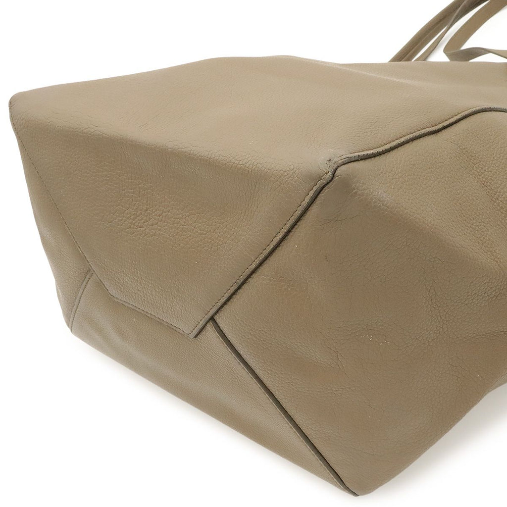 Celine Cabas Phantom Medium Belt Tote Shoulder Bag Leather Greige — view 3