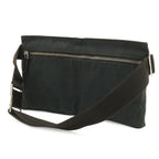 Gucci GG Canvas Belt Bag Waist Pouch Hip Bag Leather Black Silver — view 2