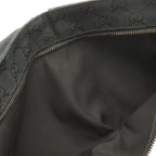 Gucci GG Canvas Belt Bag Waist Pouch Hip Bag Leather Black Silver — view 4