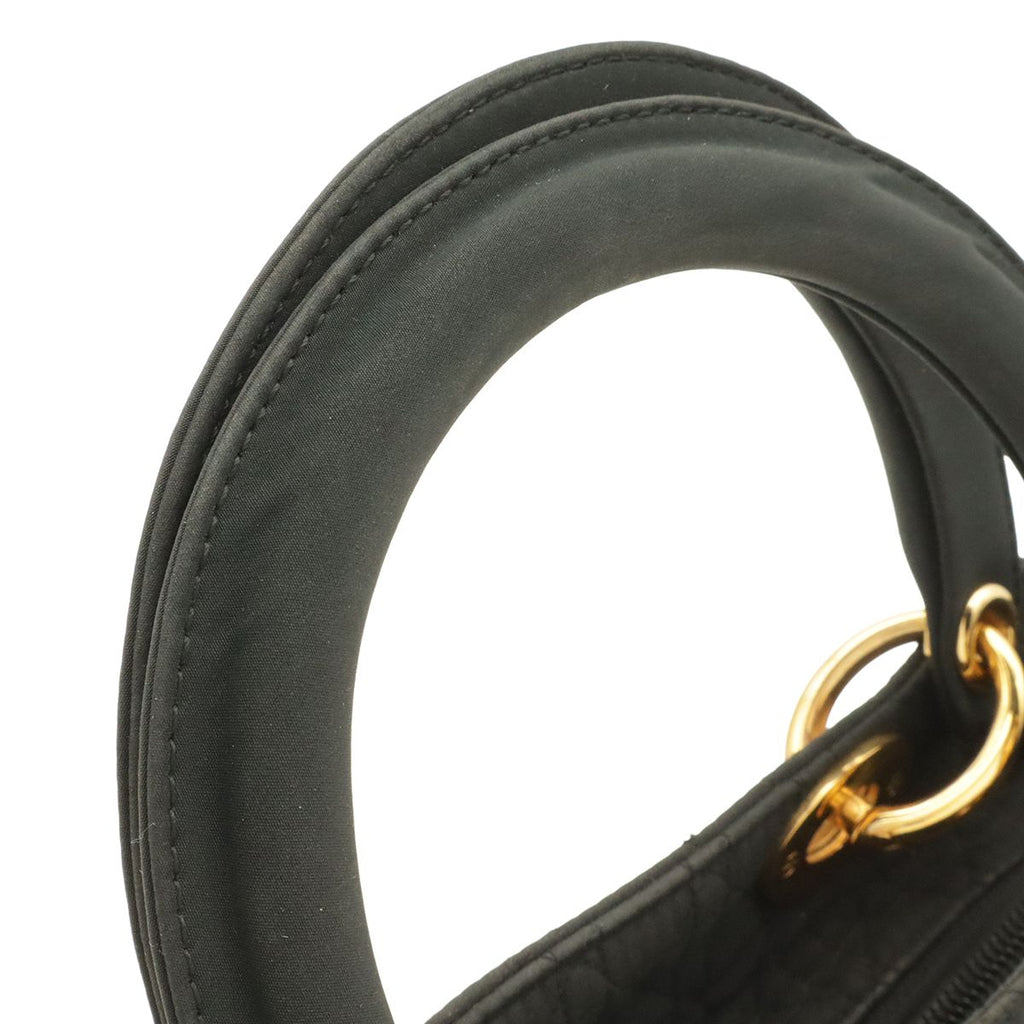 Dior Lady Cannage Medium Tote Bag Nylon Black Gold — view 5