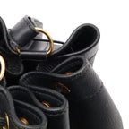 Hermes Market GM Shoulder Bag Drawstring Taurillon Clemence Leather Black Gold — view 7