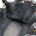 Hermes Market GM Shoulder Bag Drawstring Taurillon Clemence Leather Black Gold — view 8