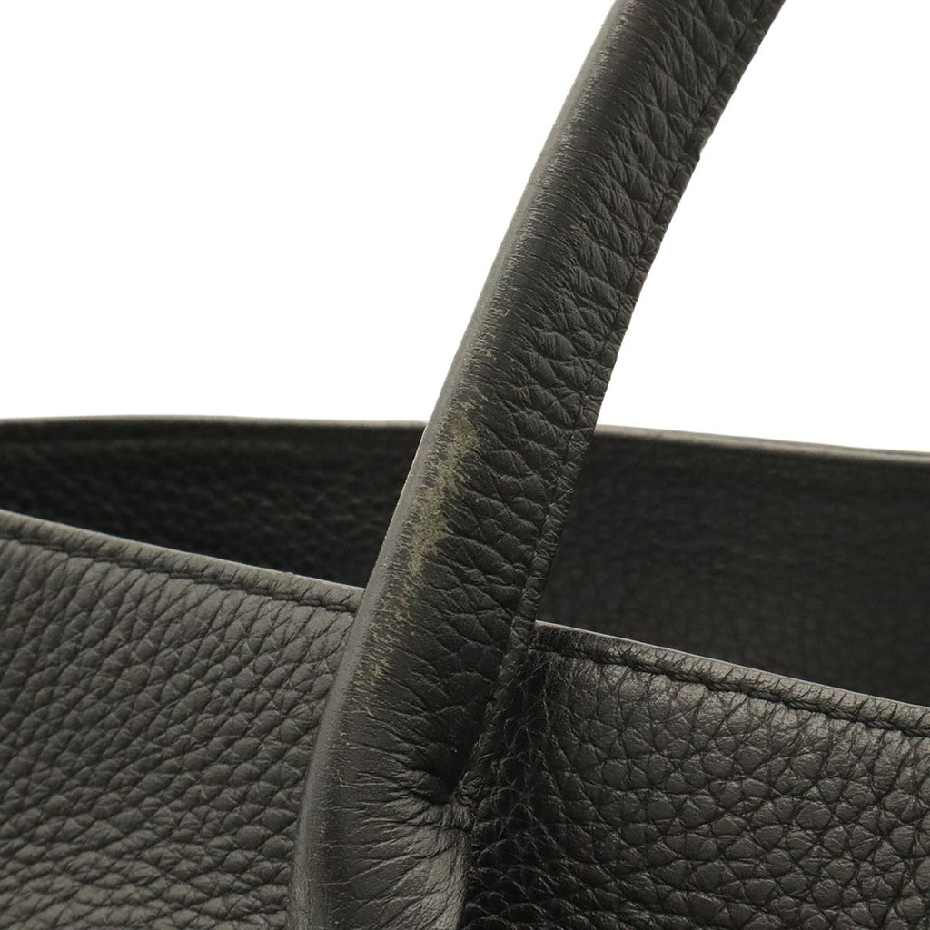 Louis Vuitton Cabas Voyage Tote Shoulder Bag Taurillon Leather Noir Black — view 6