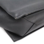 Celine Trifold Medium Tote Shoulder Bag Leather Black Silver — view 3