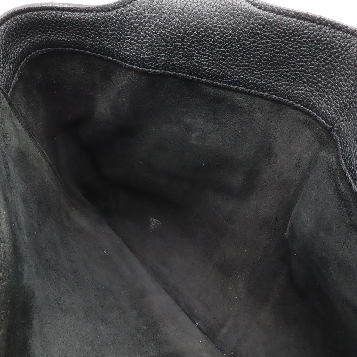 Celine Trifold Medium Tote Shoulder Bag Leather Black Silver — view 7