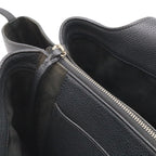 Celine Trifold Medium Tote Shoulder Bag Leather Black Silver — view 5