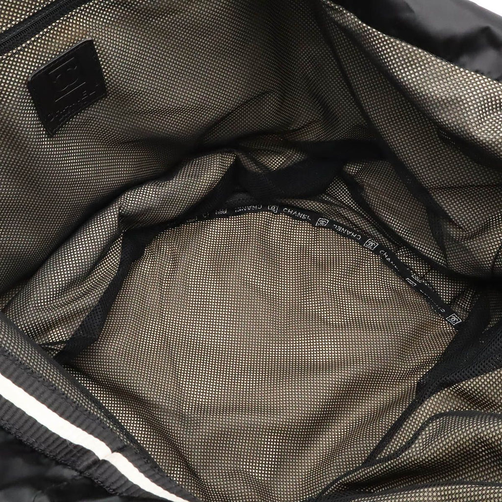 Chanel Sports Line CC Logo Tote Large Travel Bag Nylon Black — view 6