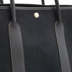 Hermes Garden Party PM Tote Shoulder Bag Toile Officier Leather Black Silver — view 7