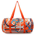 Hermes Air Silk Duffle 44 Shoulder Bag Cavalcadour Silk 100% Orange Blue
