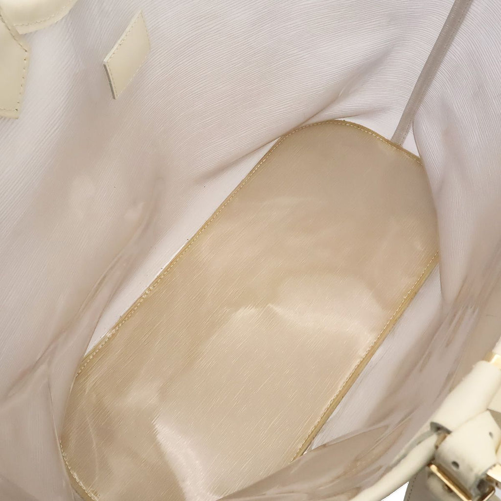 Louis Vuitton Epi Plage Lagoon Bay Tote Vinyl Leather Coconut Clear Gold Pouch — view 8