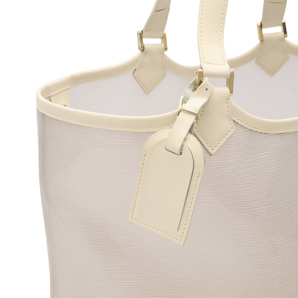 Louis Vuitton Epi Plage Lagoon Bay Tote Vinyl Leather Coconut Clear Gold Pouch — view 4