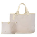 Louis Vuitton Epi Plage Lagoon Bay Tote Vinyl Leather Coconut Clear Gold Pouch