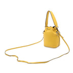 Fendi Montresor Bucket Bag Drawstring 2-Way Leather Yellow — view 2