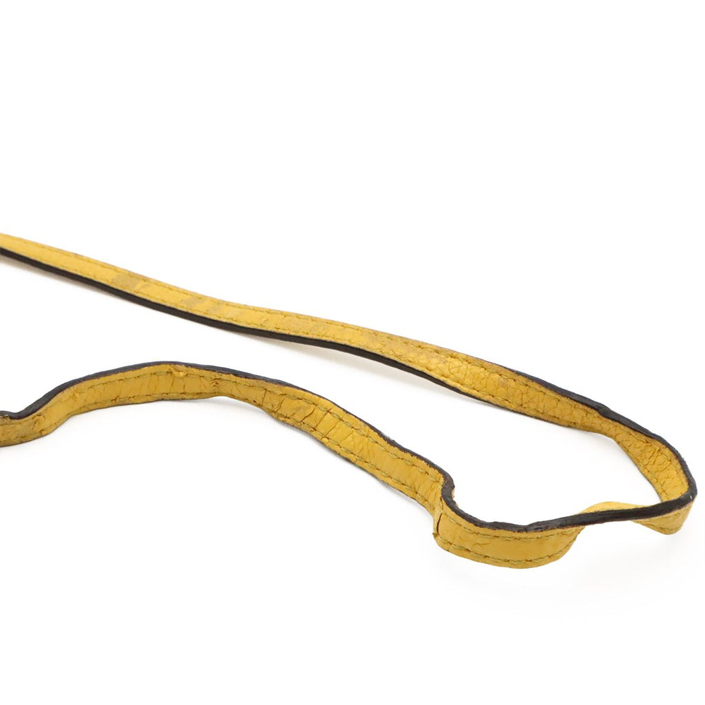Fendi Montresor Bucket Bag Drawstring 2-Way Leather Yellow — view 6