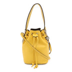 Fendi Montresor Bucket Bag Drawstring 2-Way Leather Yellow
