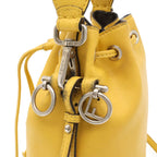 Fendi Montresor Bucket Bag Drawstring 2-Way Leather Yellow — view 5