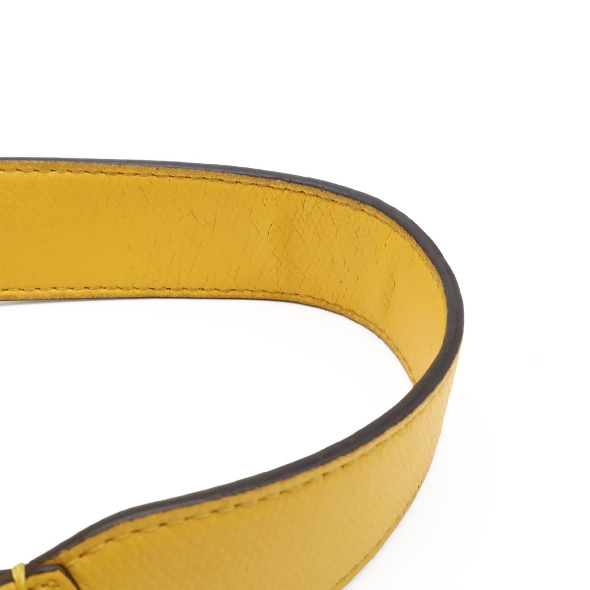 Fendi Montresor Bucket Bag Drawstring 2-Way Leather Yellow — view 4