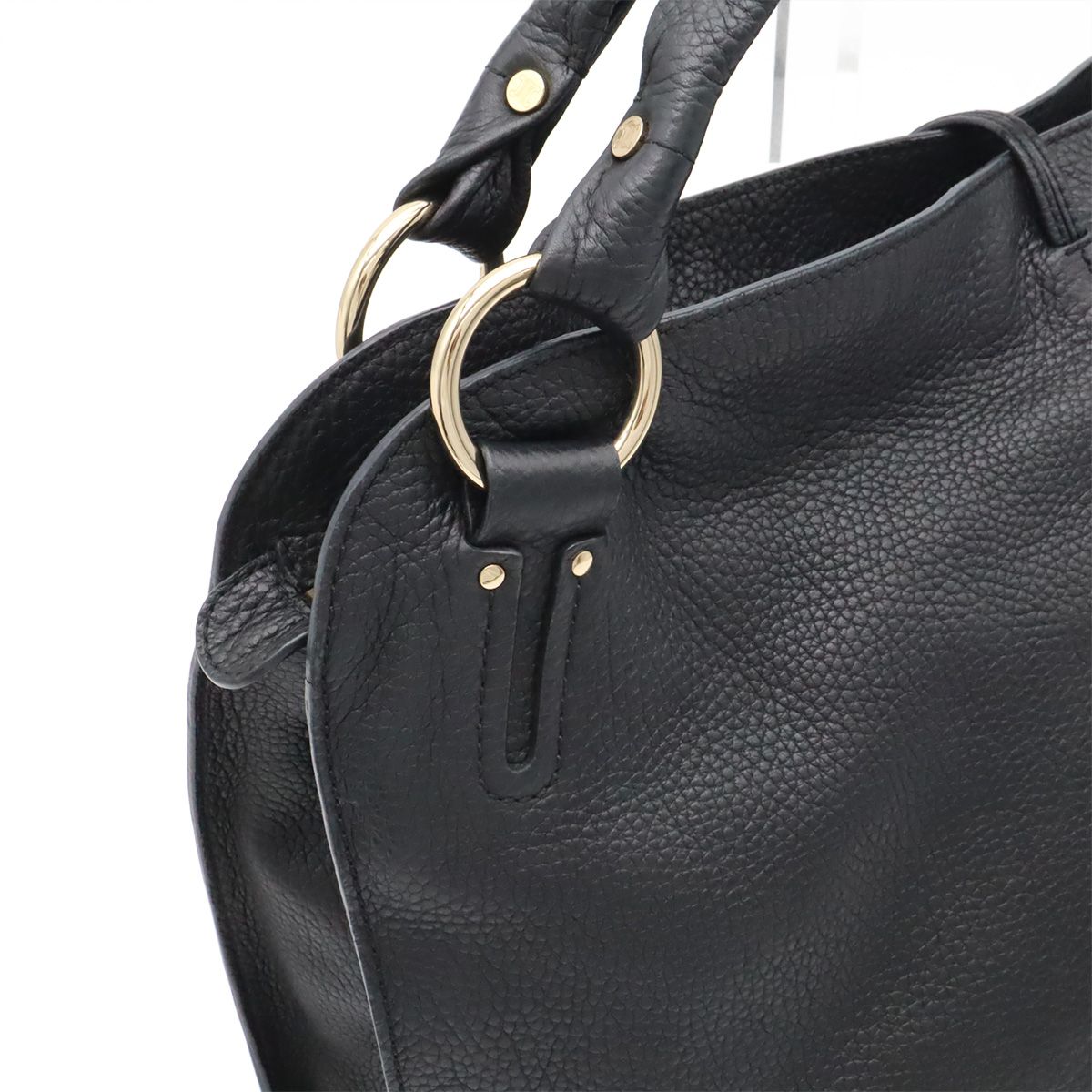 Celine Bittersweet Shoulder Bag Leather Black Gold — view 4
