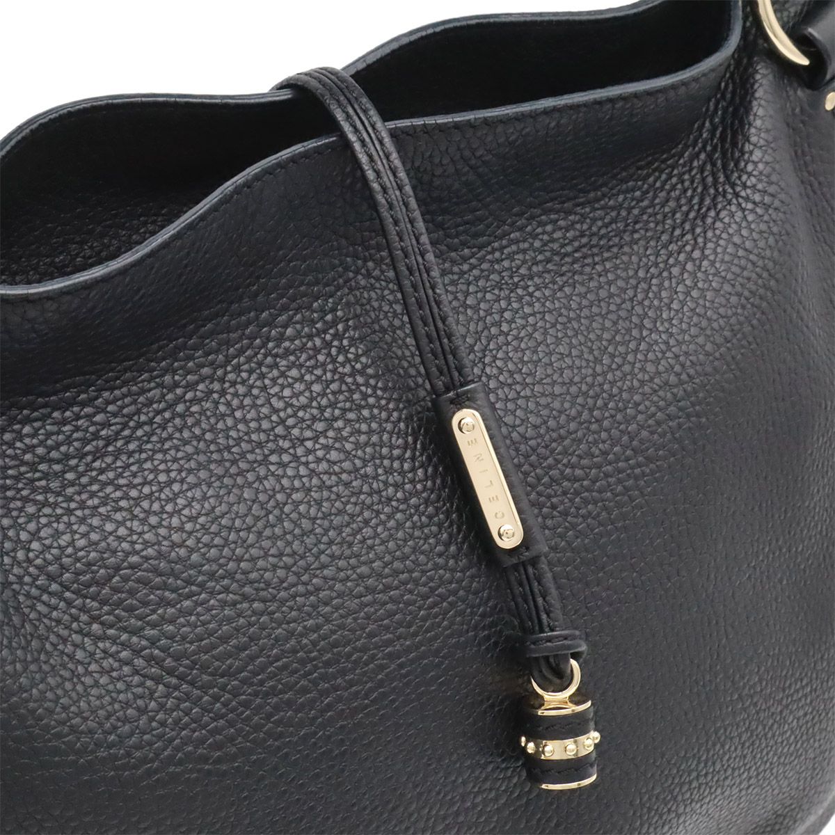 Celine Bittersweet Shoulder Bag Leather Black Gold — view 8