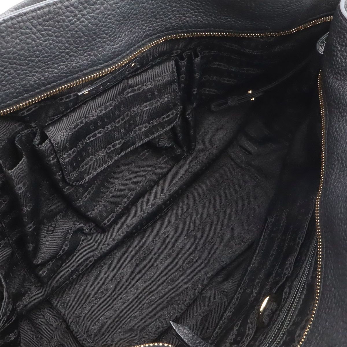 Celine Bittersweet Shoulder Bag Leather Black Gold — view 7