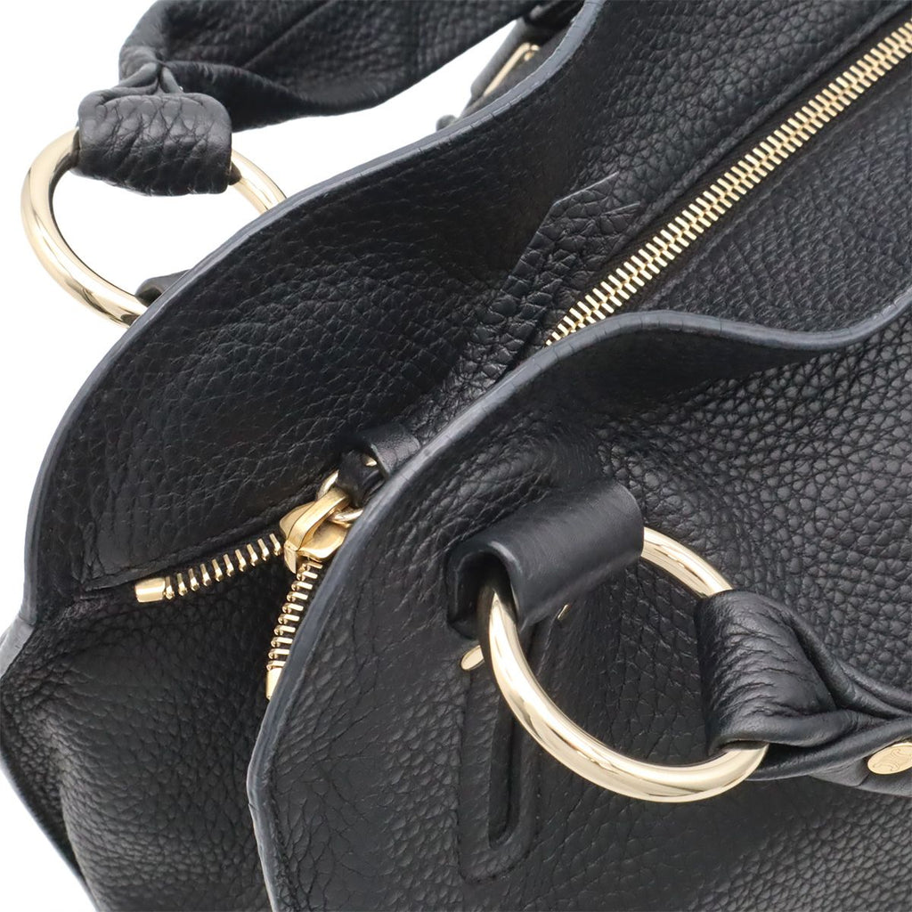Celine Bittersweet Shoulder Bag Leather Black Gold — view 6