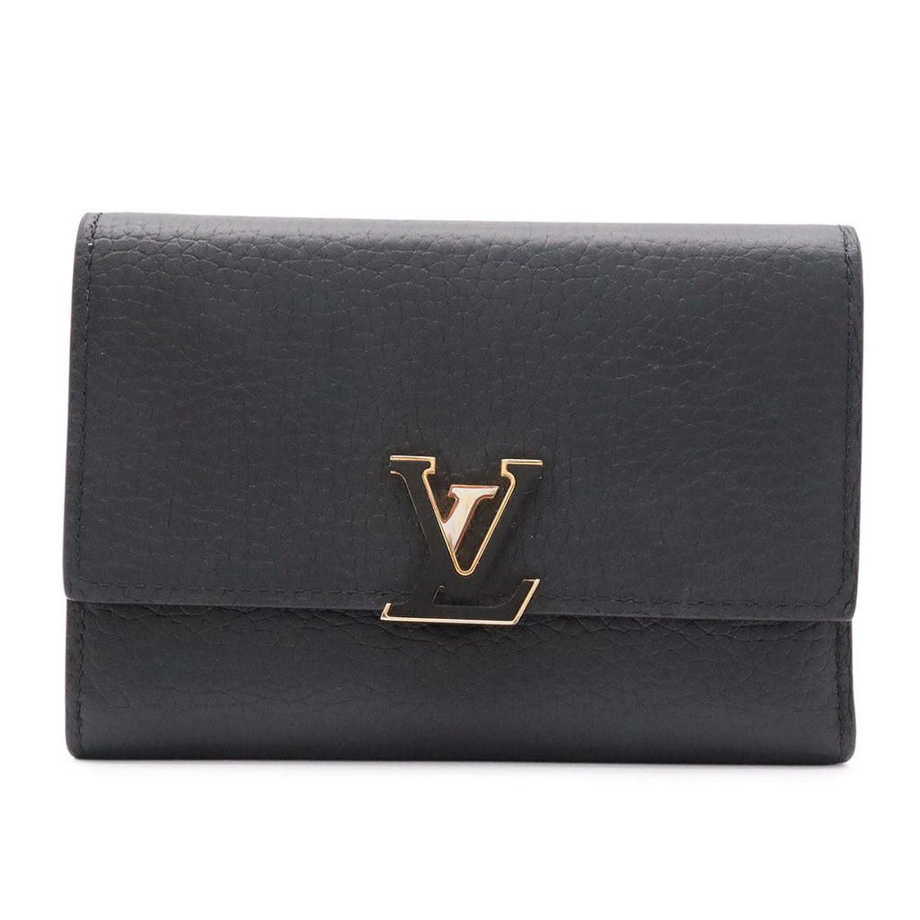 Louis Vuitton Portefeuille Capucines Compact 3 Trifold Wallet Taurillon Leather