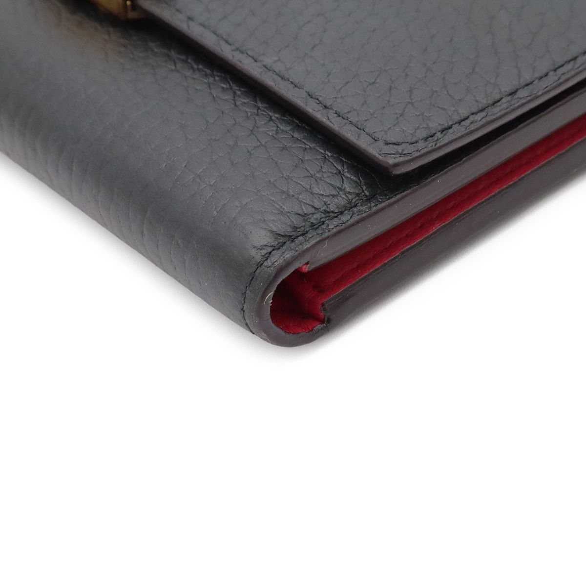 Louis Vuitton Portefeuille Capucines Compact 3 Trifold Wallet Taurillon Leather — view 3