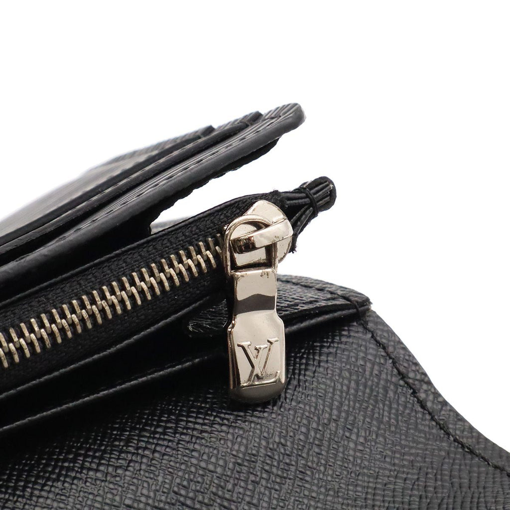 Louis Vuitton Epi Portefeuille Sarah Wallet Bifold Noir Black — view 5