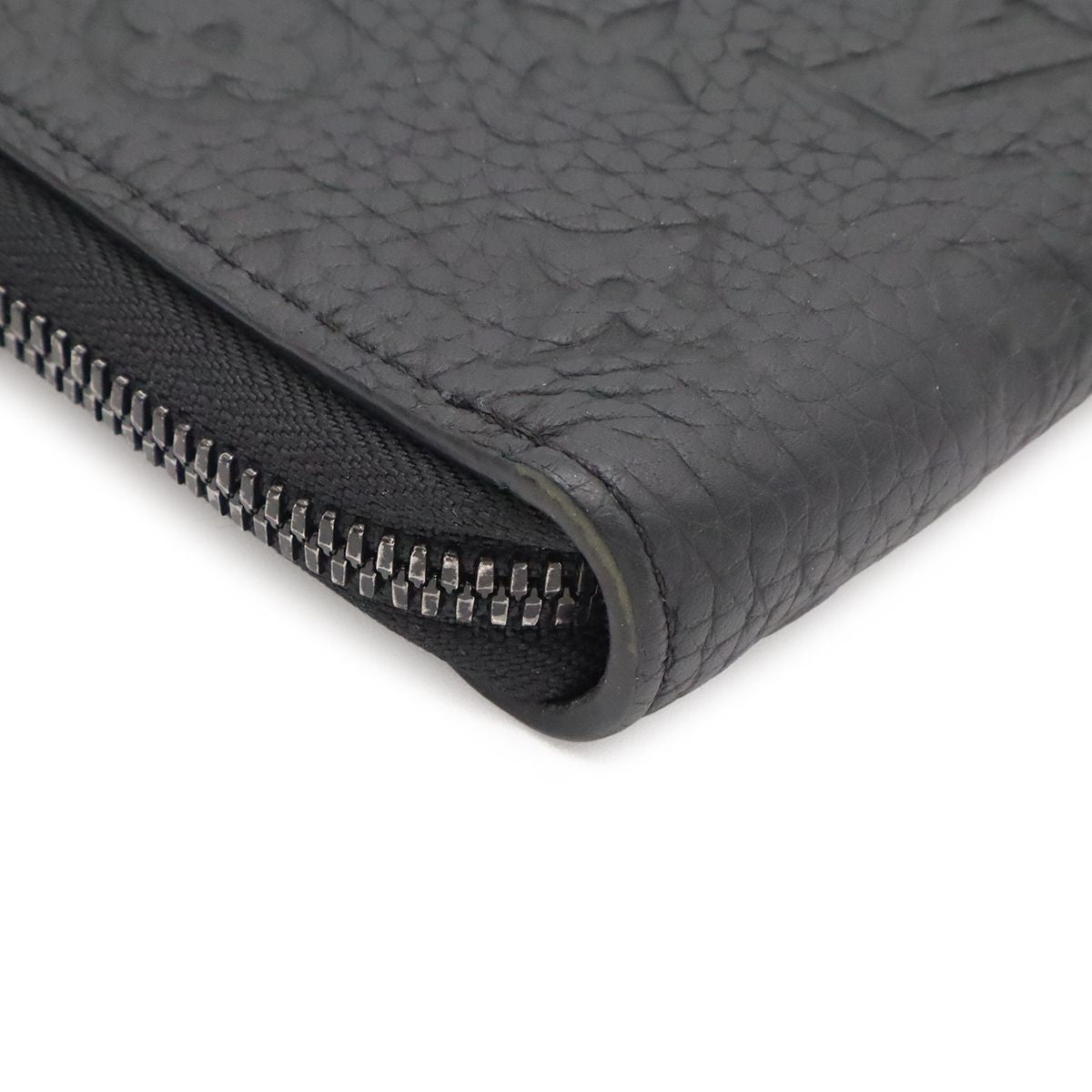 Louis Vuitton Monogram Taurillon Zippy Wallet Vertical Zip Around Leather Noir — view 3