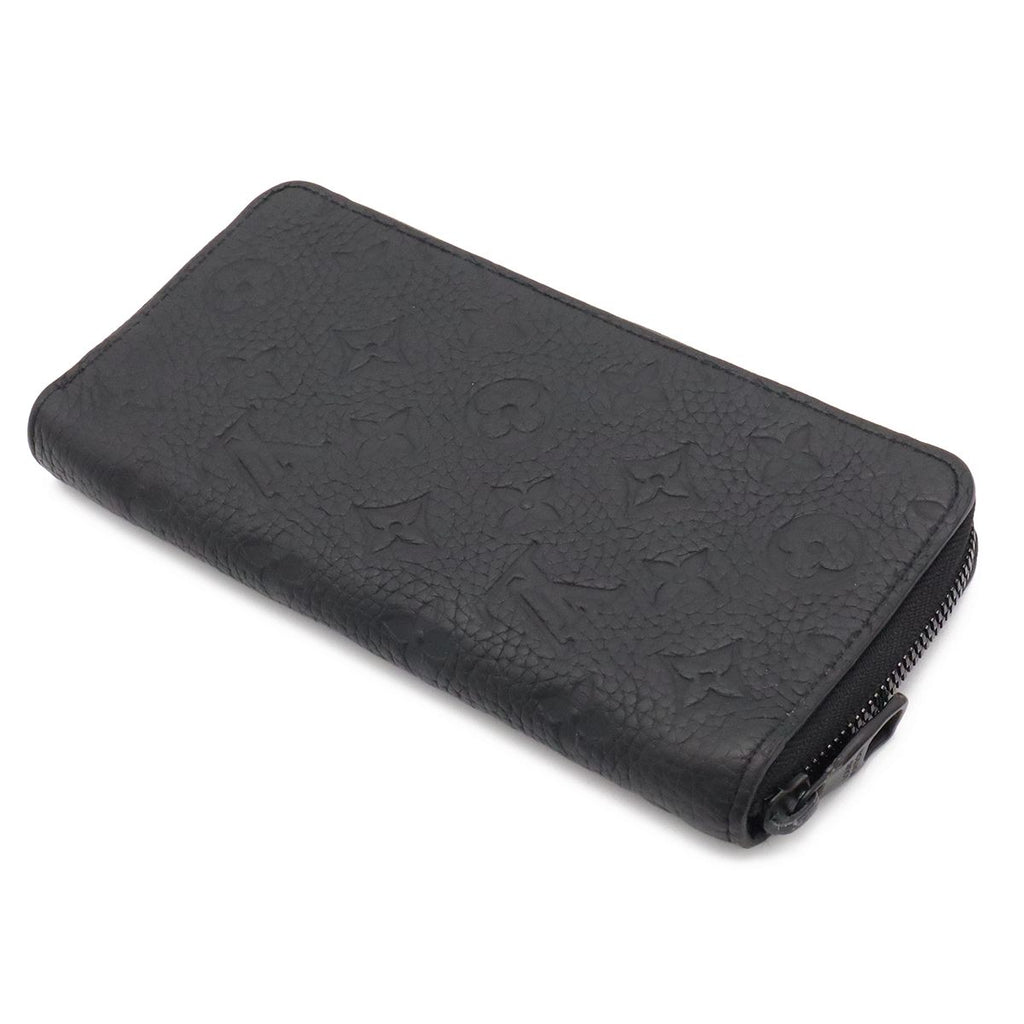 Louis Vuitton Monogram Taurillon Zippy Wallet Vertical Zip Around Leather Noir — view 2